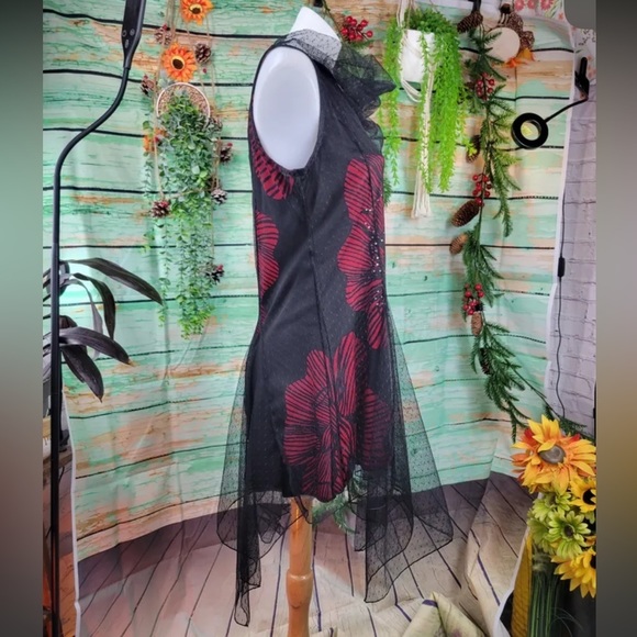 MARIE CLAIRE Gothic Look Gauze Layered Dress - Picture 4 of 9